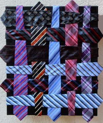 Krawatten, Collage, 60 x 50 cm